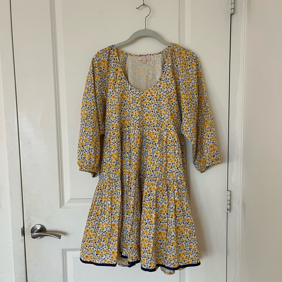 Pink Chicken Yellow and Blue Michelle Floral Dress XS - Picture 2 of 7